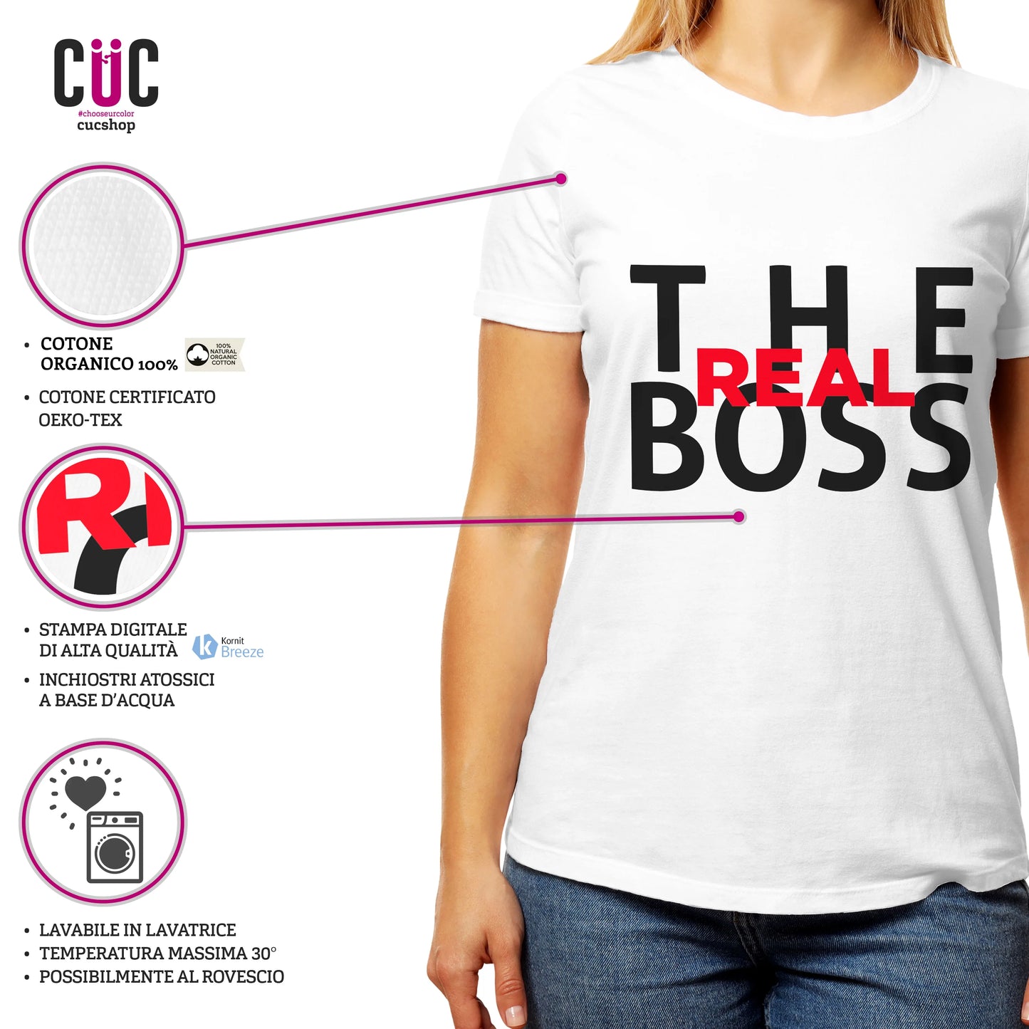 CUC T-SHIRT SAN VALENTINO THE BOSS - THE REAL BOSS - REGALO PER COPPIA -  #chooseurcolor