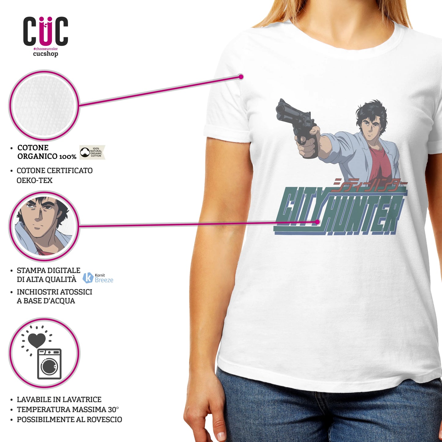 CUC T-SHIRT City Hunter - ANIME MANGA #chooseurcolor