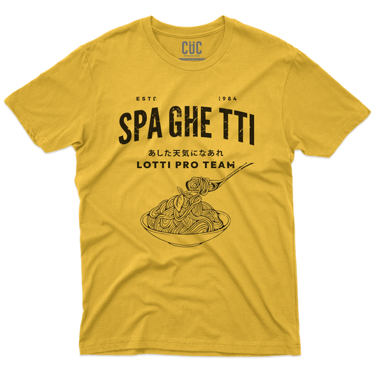 CUC T-SHIRT SPAGHETTI TEAM - LOTTI - TUTTI IN CAMPO CON LOTTI - ANIME MANGA #chooseurcolor