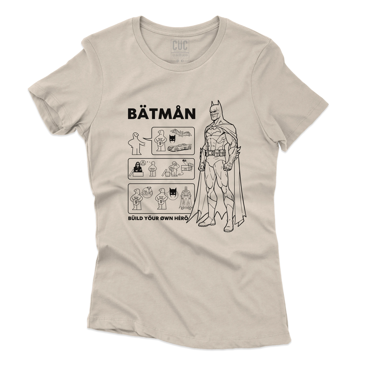 CUC T-SHIRT BATMAN BUILD YOUR HERO - FILM - Cult - Divertente -  #chooseurcolor