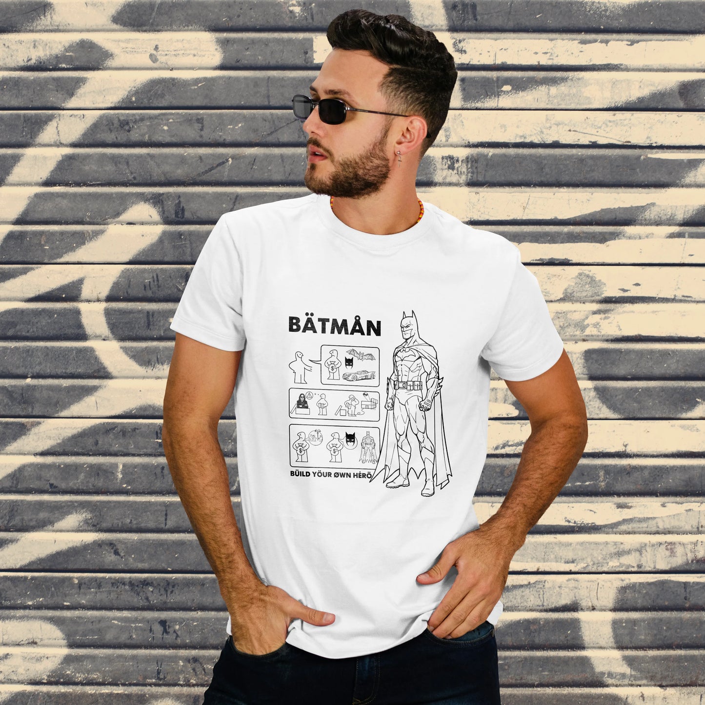 CUC T-SHIRT BATMAN BUILD YOUR HERO - FILM - Cult - Divertente -  #chooseurcolor