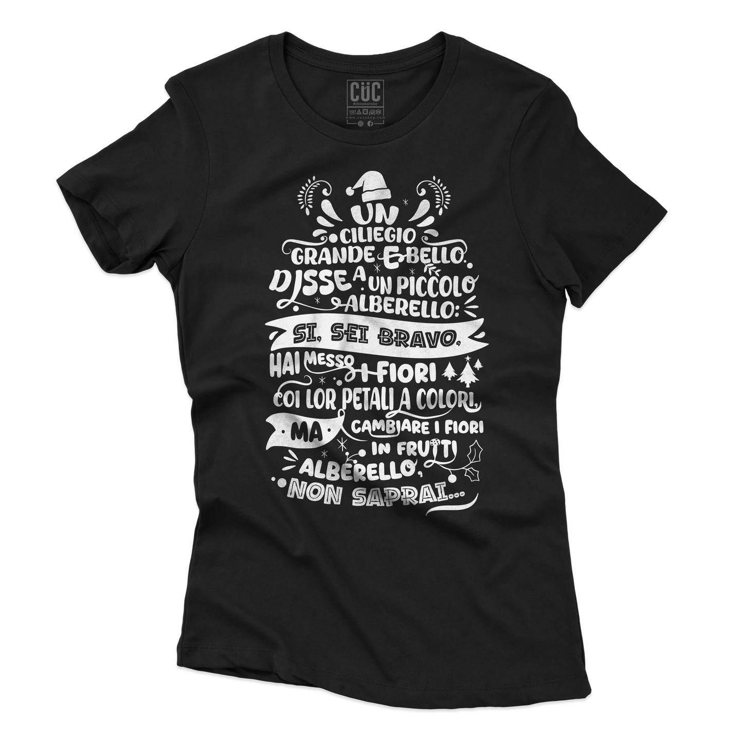 CUC T-SHIRT MARIANGELA Poesia Natalizia  - FILM Fantozzi - Cult -  #chooseurcolor