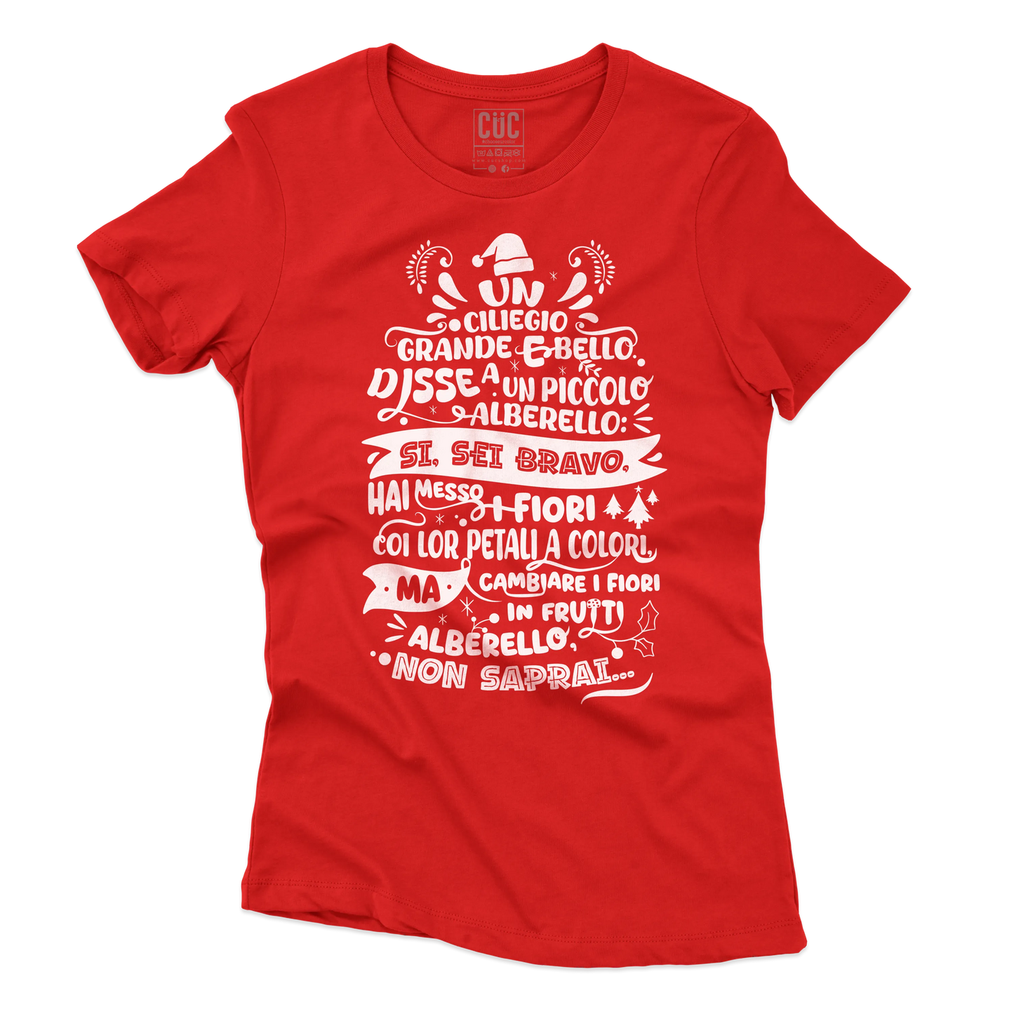 CUC T-SHIRT MARIANGELA Poesia Natalizia  - FILM Fantozzi - Cult -  #chooseurcolor