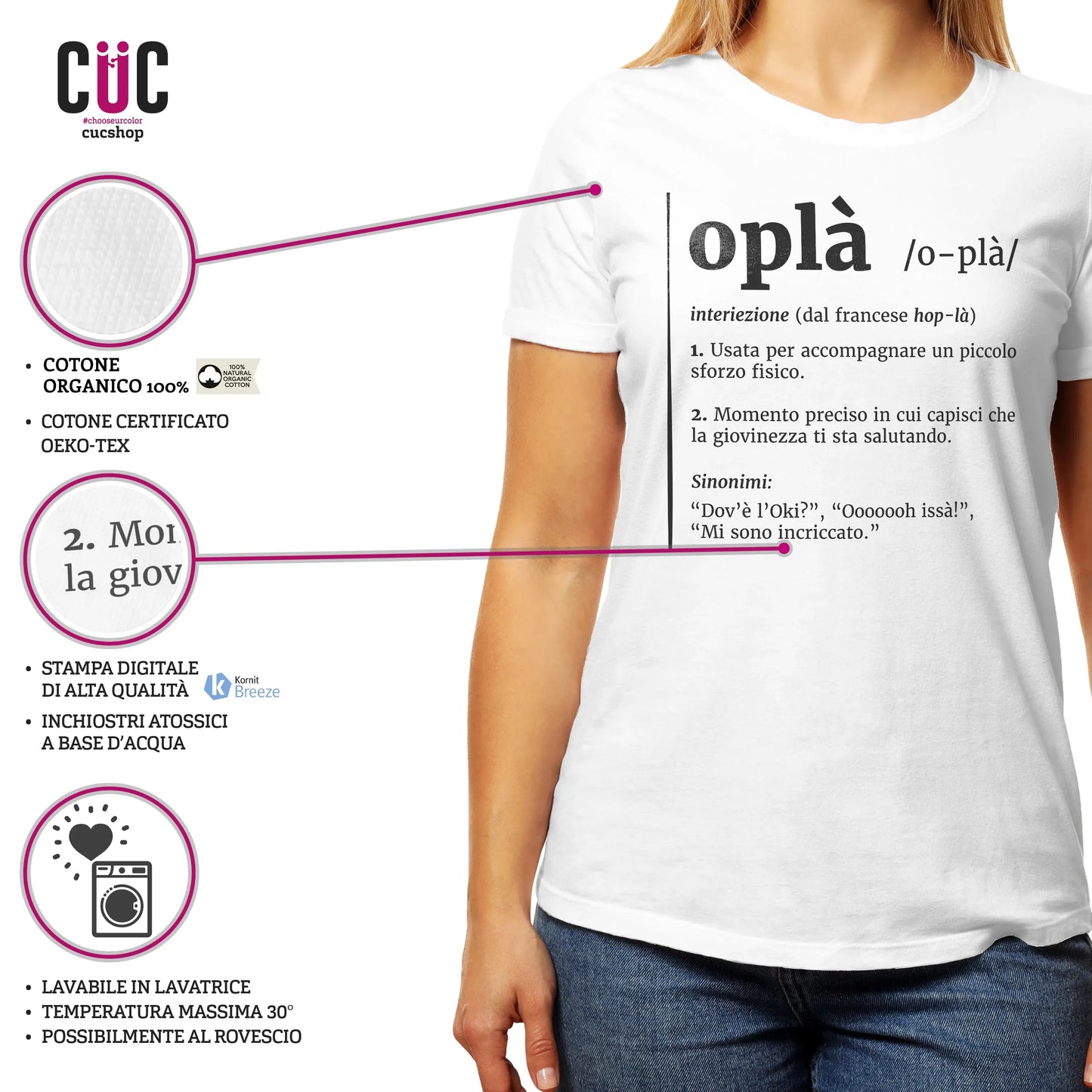 CUC T-SHIRT Oplà! - Definizione - Meme - Divertente -  #chooseurcolor