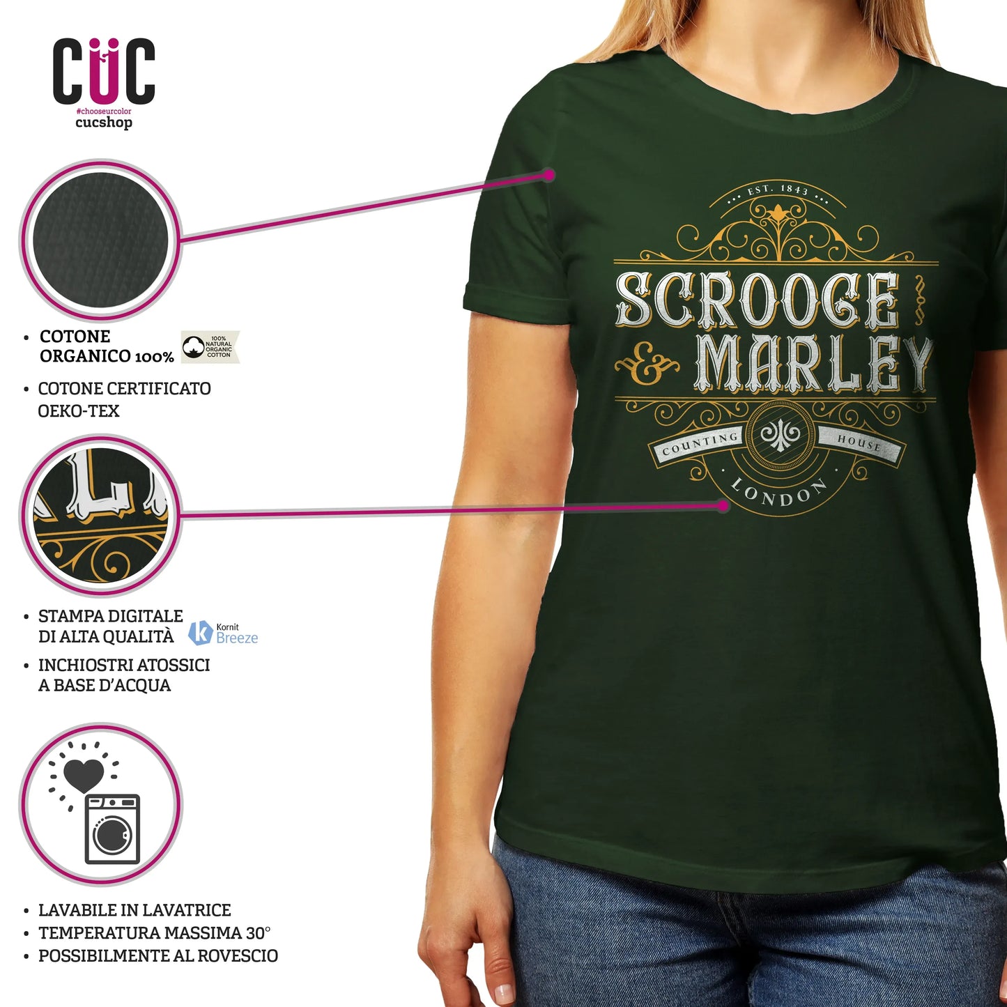 CUC T-SHIRT Scrooge & Marley Counting House - NATALE - PERSONAGGI FAMOSI - Charles Dickens - Canto di Natale -  #chooseurcolor