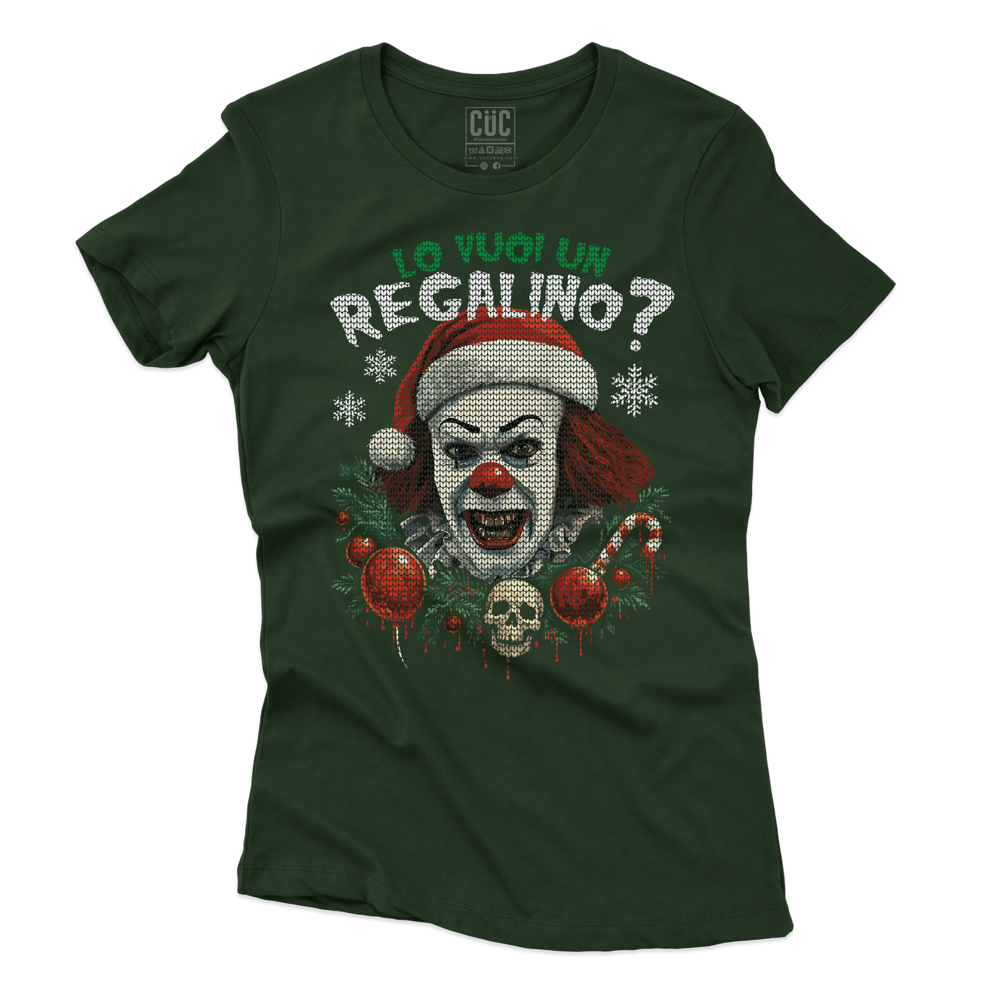 CUC T-SHIRT Lo vuoi un regalino? - NATALE - FILM - Divertente - King - IT - Maglione -  #chooseurcolor