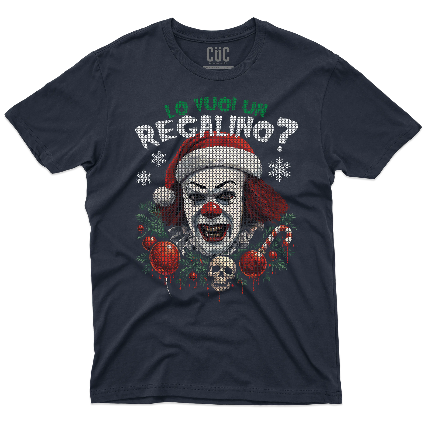 CUC T-SHIRT Lo vuoi un regalino? - NATALE - FILM - Divertente - King - IT - Maglione -  #chooseurcolor