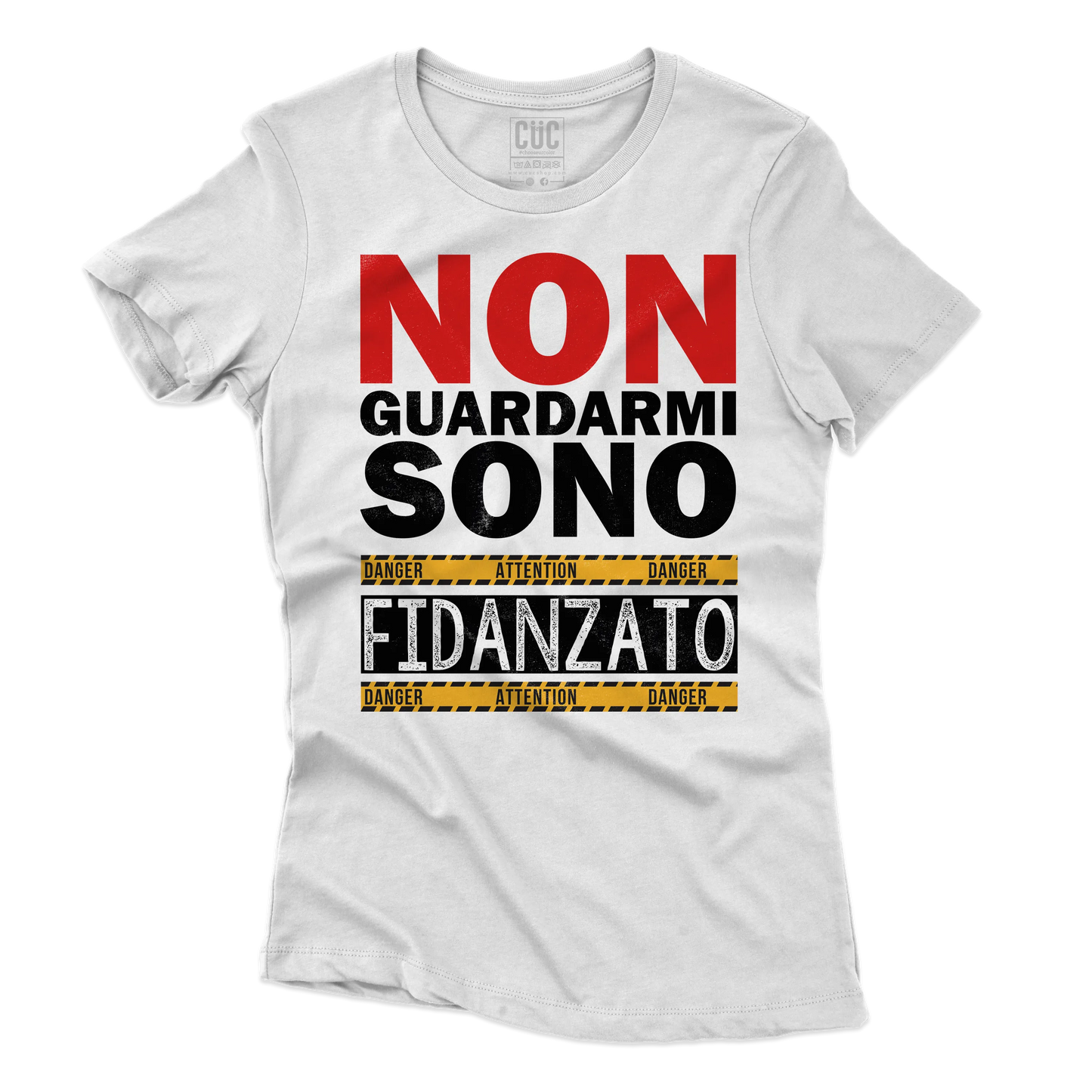 CUC T-SHIRT Non guardarmi sono fidanzato - SAN VALENTINO - Divertente - Regalo -  #chooseurcolor