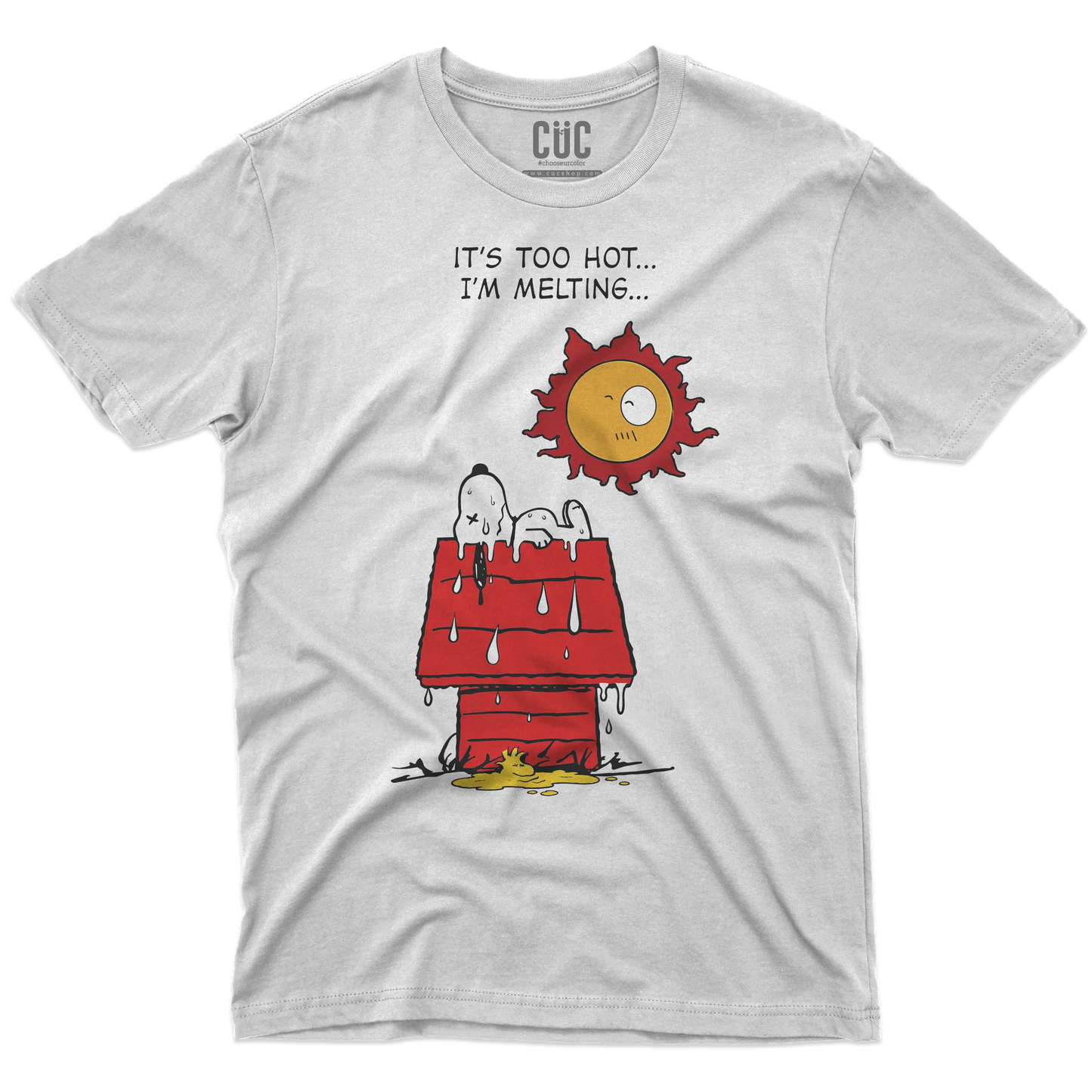 CUC T-SHIRT Melting Snoopy - Pollon Crossover - Estate - Caldo - Cambiamento Climatico - Divertente -  #chooseurcolor
