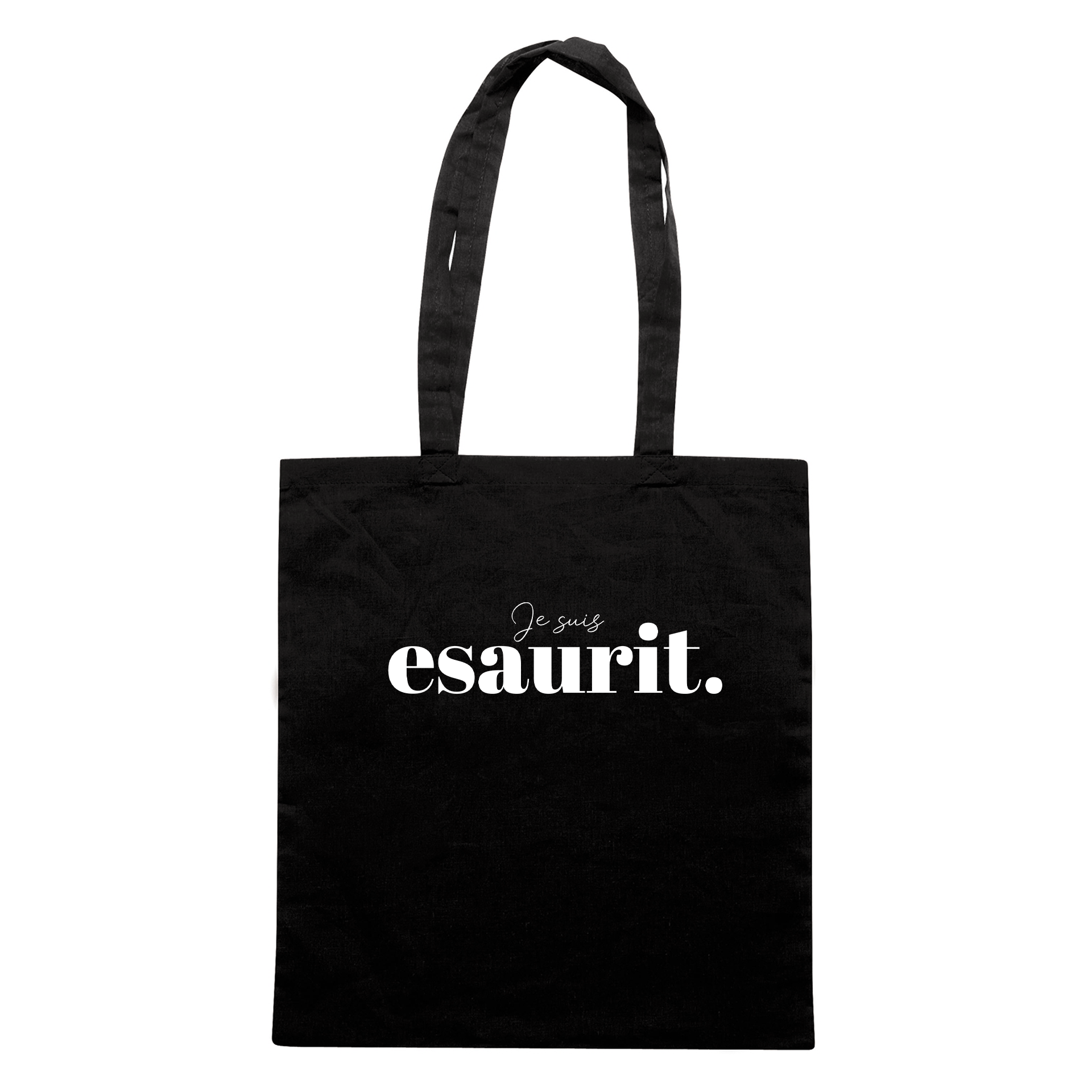 SHOPPER CUC JE SUIS ESAURIT frase esplicativa del momento Nera M [IMGKEY:BLA:M:1]
