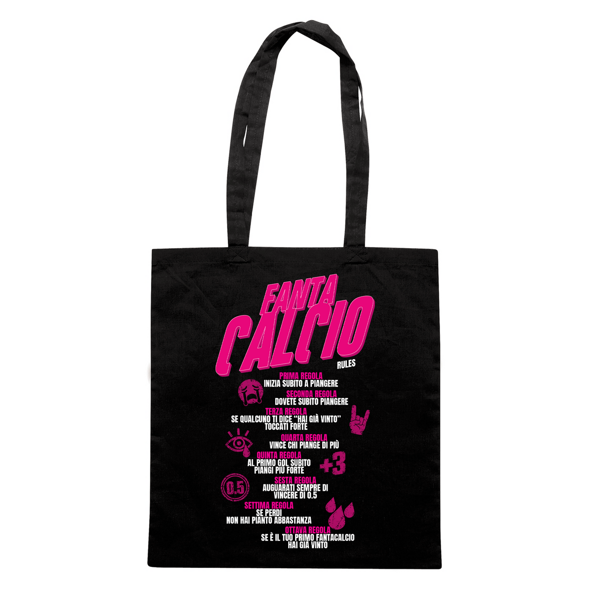 SHOPPER FANTACALCIO LIKE FIGHT CLUB regole del fanta Nera M [IMGKEY:BLA:M:1]