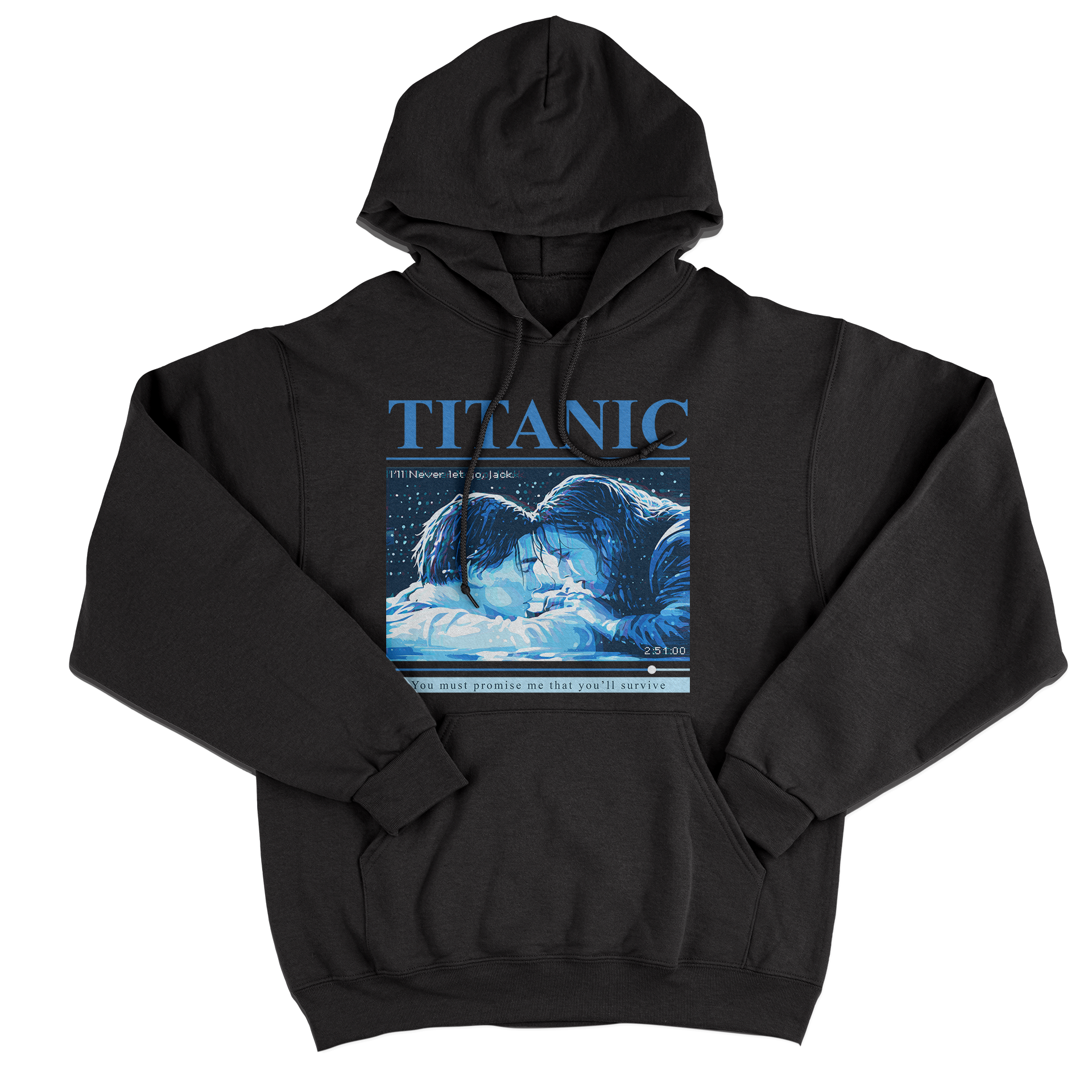 FELPA CAPPUCCIO CUC Titanic Promise Rose Jack Film cult Nera M [IMGKEY:BLA:M:2]