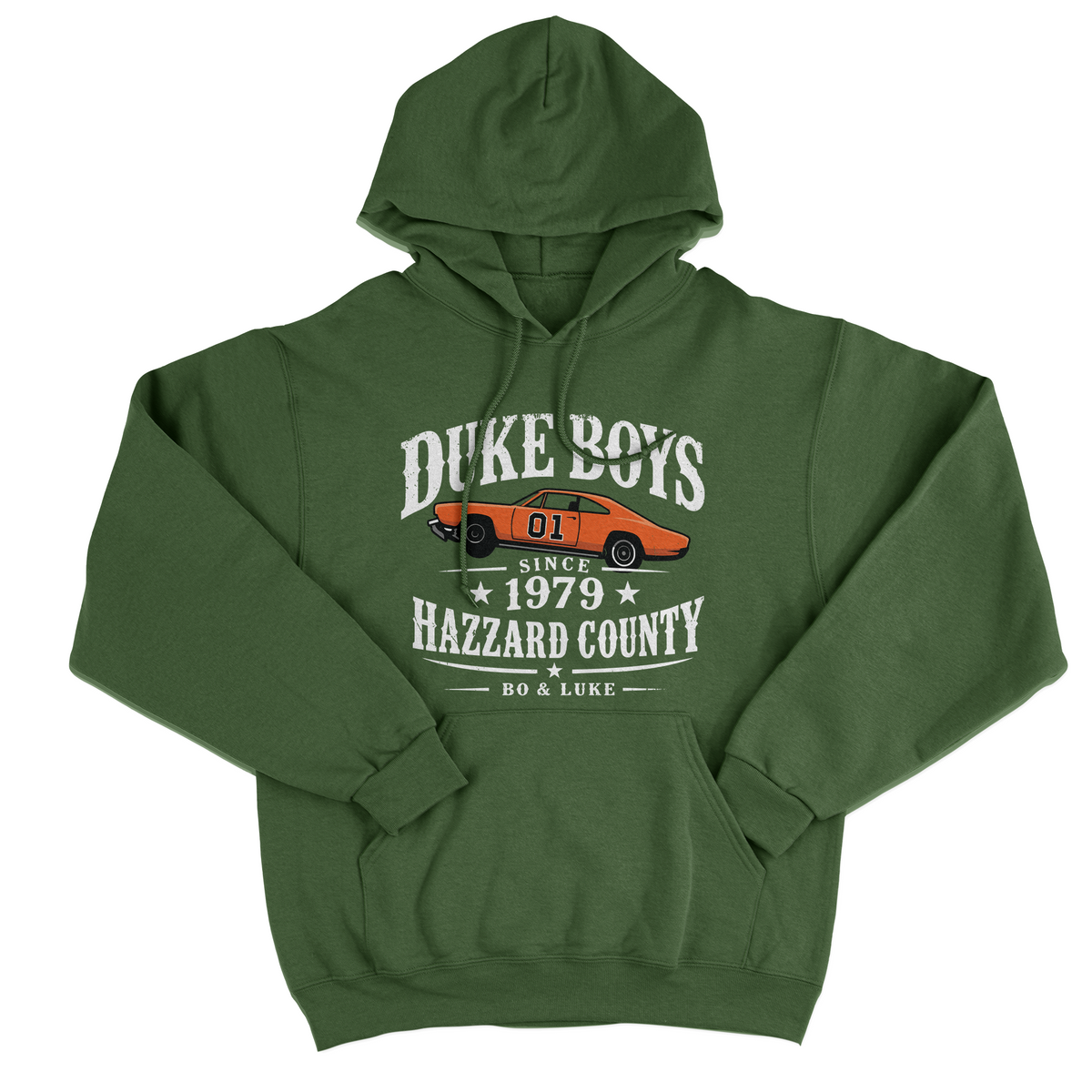 FELPA CAPPUCCIO CUC DUKE BOYS bo & Luke Generale Lee Verde Militare M [IMGKEY:MIL:M:1]