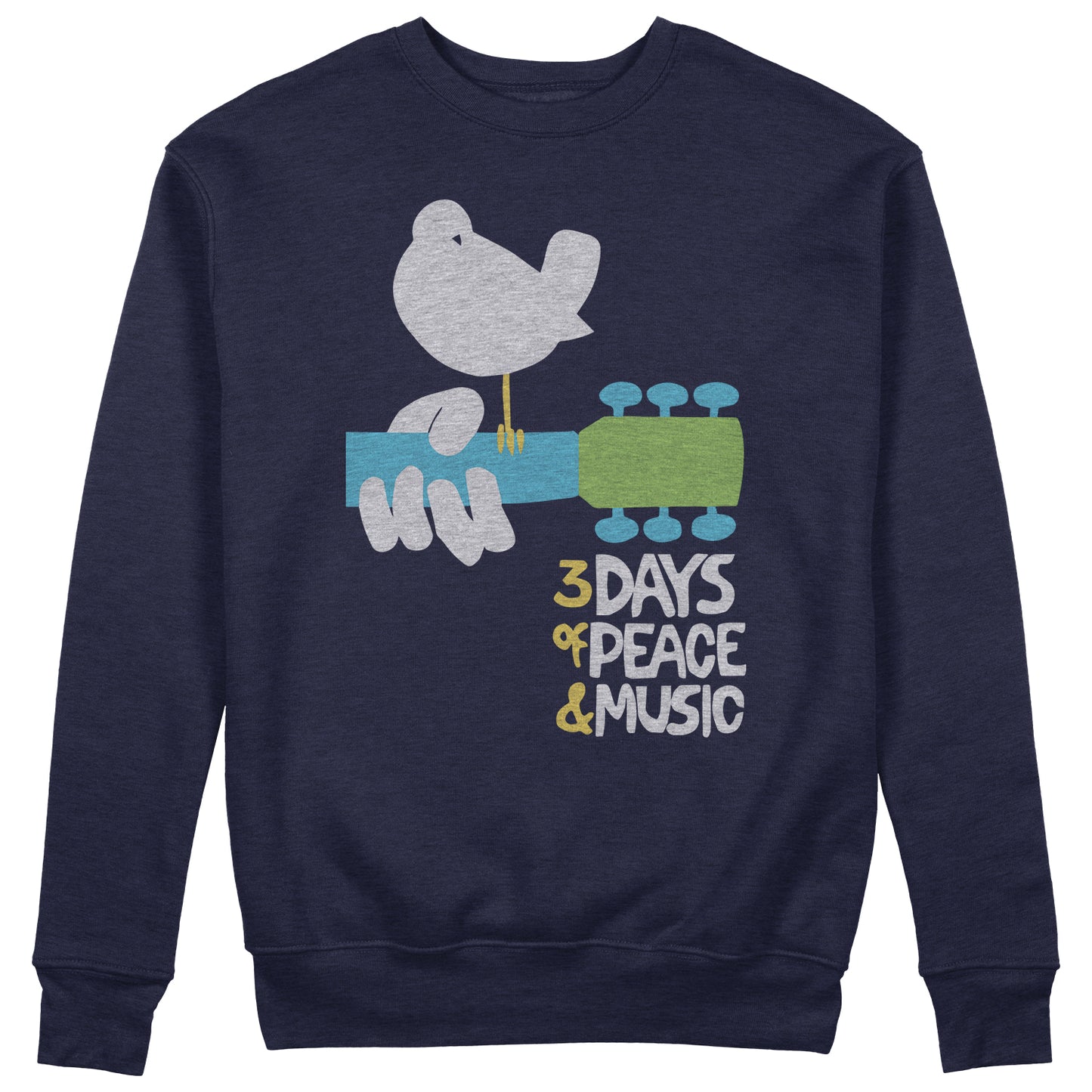 FELPA GIROCOLLO Woodstock Poster festival Blu #chooseurcolor