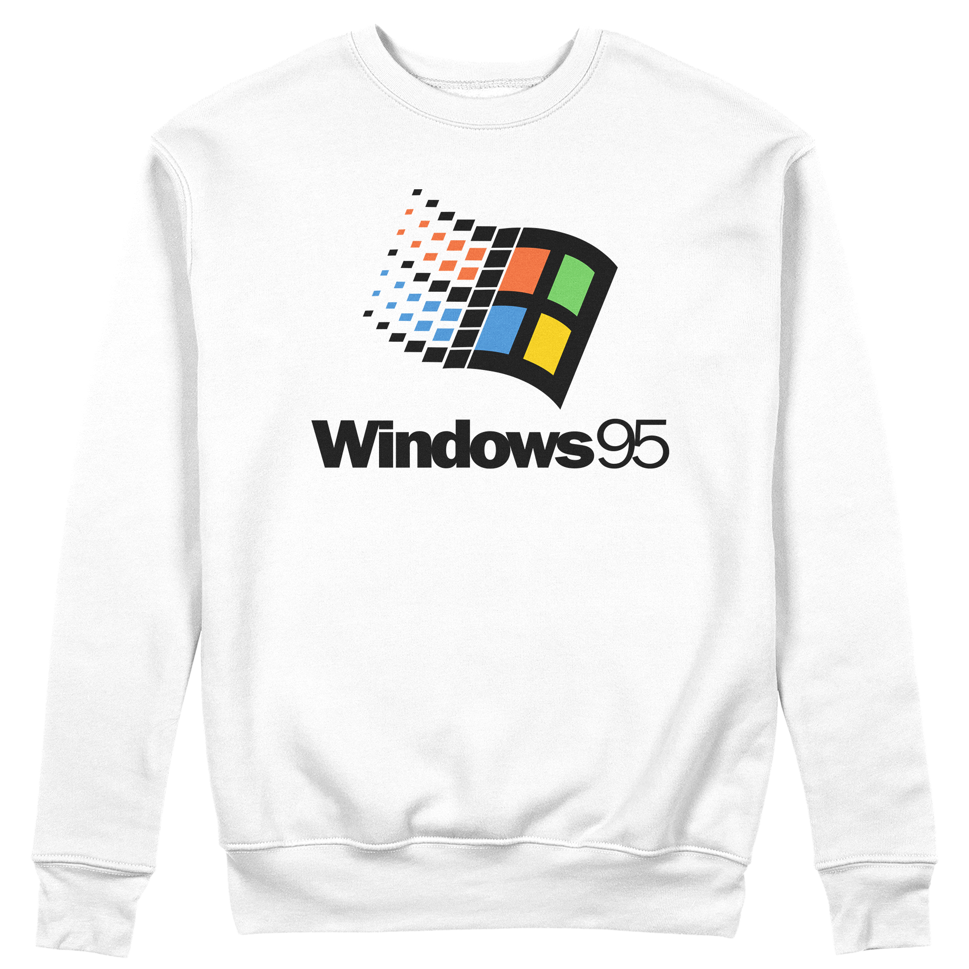 FELPA GIROCOLLO CUC Maglietta retrògrafica nostalgica anni 90 95 NERD Bianca M [IMGKEY:WHI:M:1]