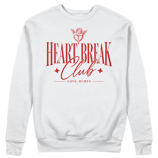 FELPA GIROCOLLO HEARTBREAK CLUB pene d'amore love san valentino Bianca M [IMGKEY:WHI:M:1]