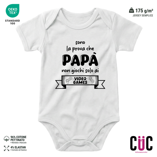 BODY BAMBINO Sono la prova che Papà non giochi solo a videogames Bianca M [IMGKEY:WHI:M:1]