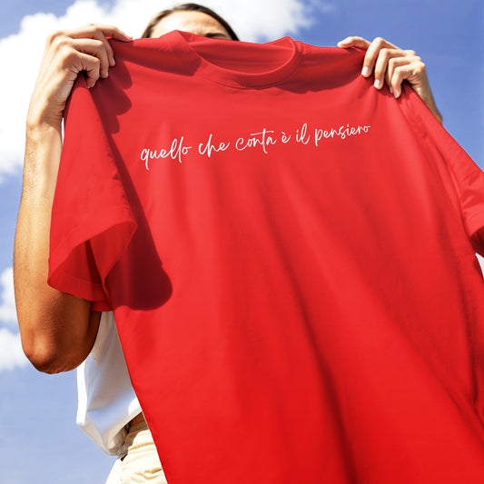 T-SHIRT quello che conta è il pensiero divertente natale regalo simpatico Rossa #chooseurcolor