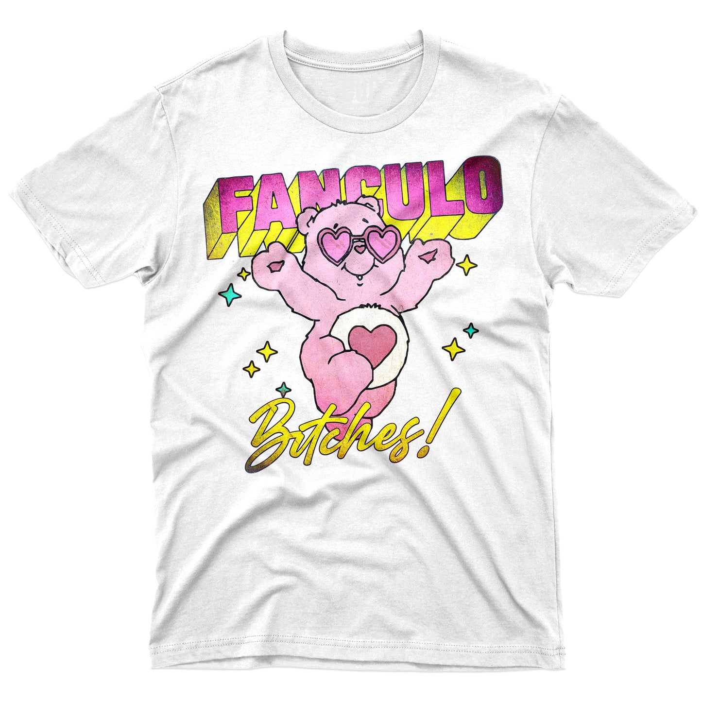 T-SHIRT FANCULO BITCHES MEME DIVERTENTE ORSI DEL CUORE Bianca #chooseurcolor