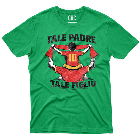 T-SHIRT Festa del Papà padre Tifoso come il figlio GIALLO ROSSO IRI #chooseurcolor