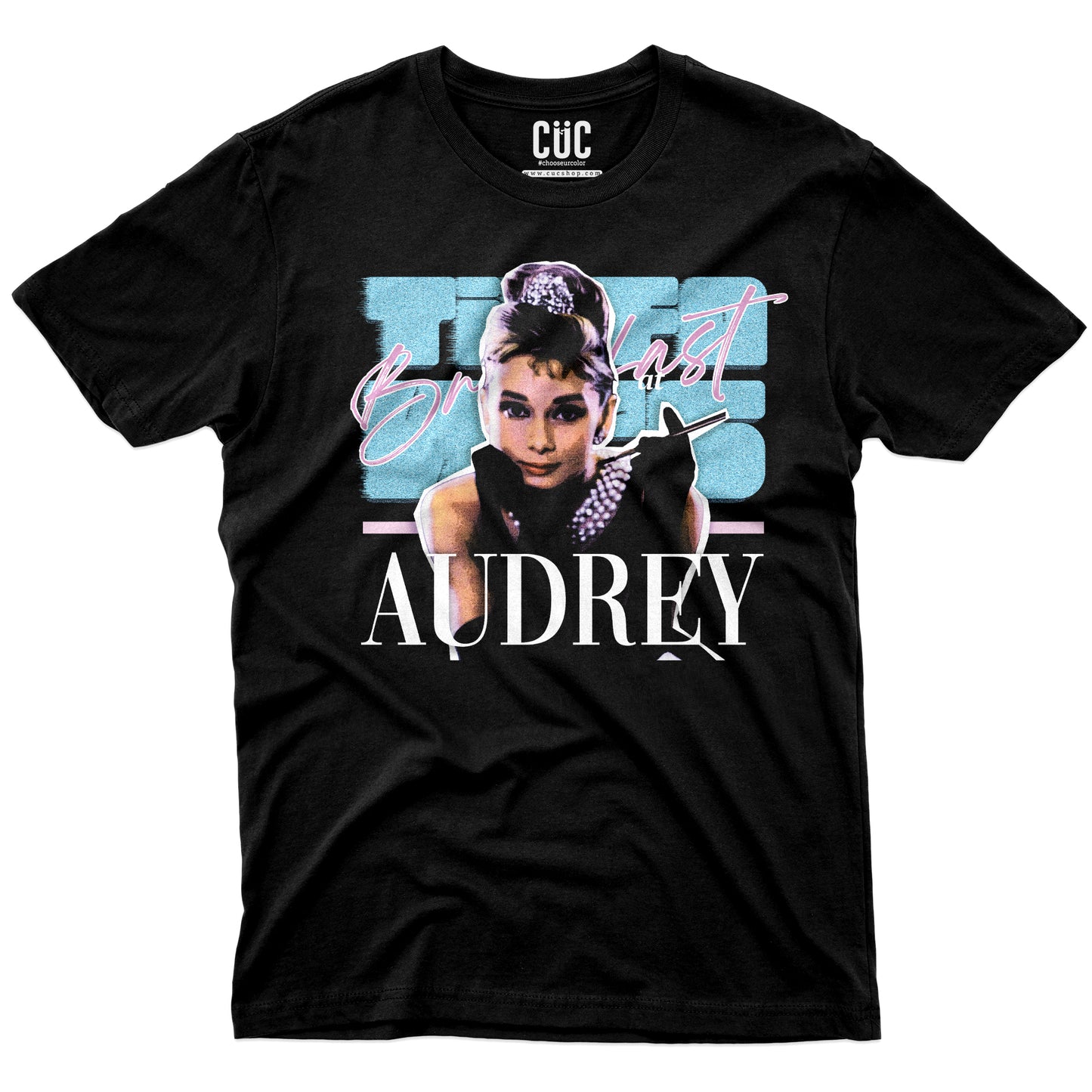 T-SHIRT AUDREY Colazione da Tiffany film cult classic Nera #chooseurcolor
