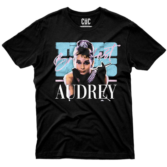 T-SHIRT AUDREY Colazione da Tiffany film cult classic Nera #chooseurcolor