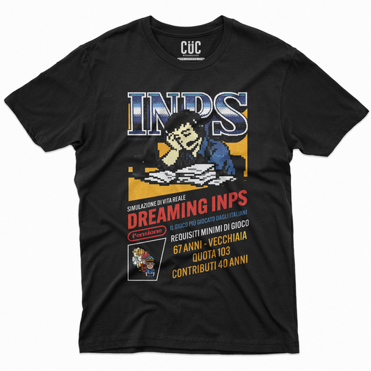 T-SHIRT CUC INPS Gioco per i prossimi anni Pensione Nera M [IMGKEY:BLA:M:1]
