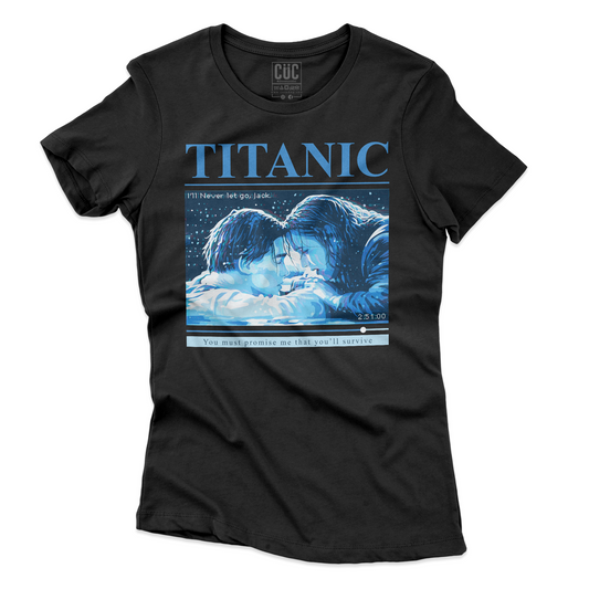 T-SHIRT CUC Titanic Promise Rose Jack Film cult Nera W [IMGKEY:BLA:W:1]