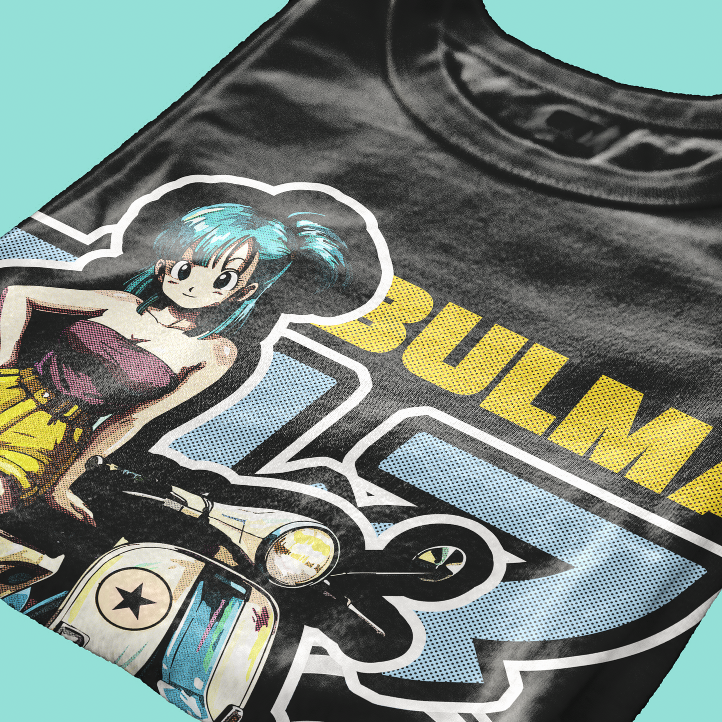 T-SHIRT CUC ANIME BULMA 150CC motorino e classic manga Nera M [IMGKEY:BLA:M:4]