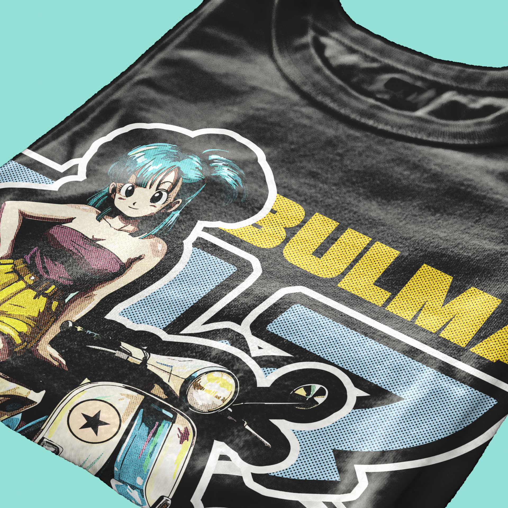 T-SHIRT CUC ANIME BULMA 150CC motorino e classic manga Nera M [IMGKEY:BLA:M:4]
