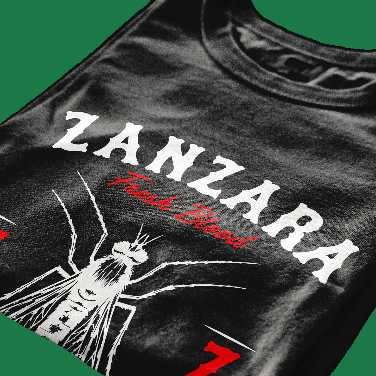T-SHIRT CUC Prede facili delle zanzare divertente Nera M [IMGKEY:BLA:M:4]