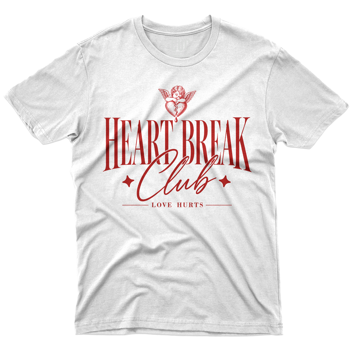 T-SHIRT HEARTBREAK CLUB pene d'amore love san valentino Bianca M [IMGKEY:WHI:M:1]