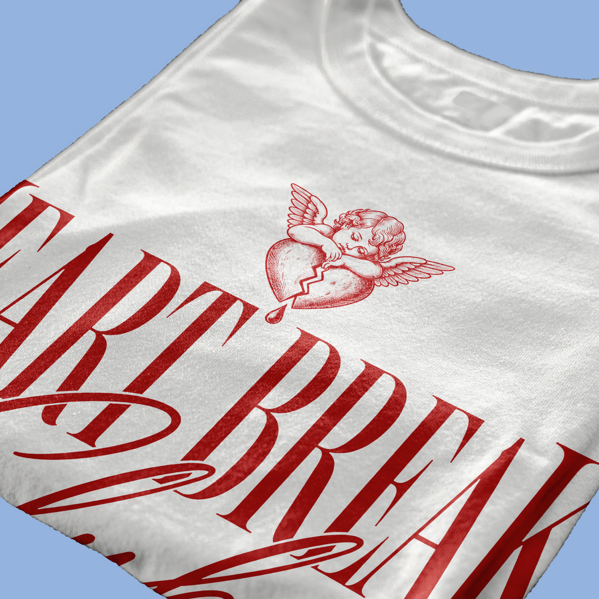 T-SHIRT HEARTBREAK CLUB pene d'amore love san valentino Bianca M [IMGKEY:WHI:M:4]