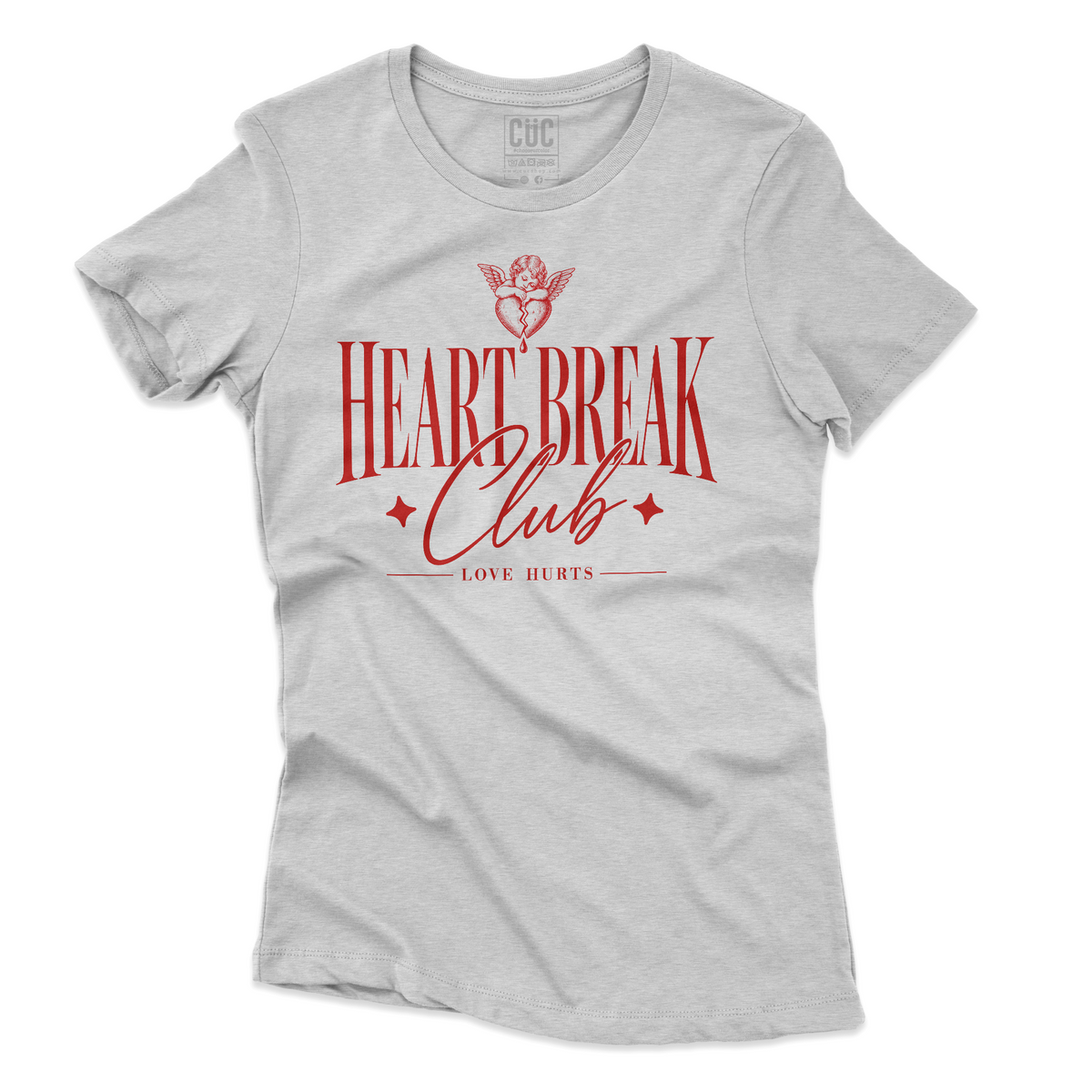 T-SHIRT HEARTBREAK CLUB pene d'amore love san valentino Bianca W [IMGKEY:WHI:W:2]