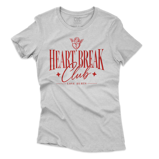 T-SHIRT HEARTBREAK CLUB pene d'amore love san valentino Bianca W [IMGKEY:WHI:W:2]