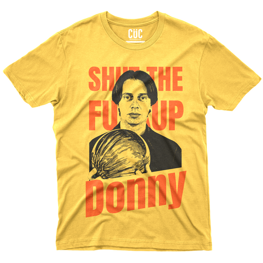 T-SHIRT DONNY SHUT THE FXXKUP Big Lebowski YEL M [IMGKEY:YEL:M:1]