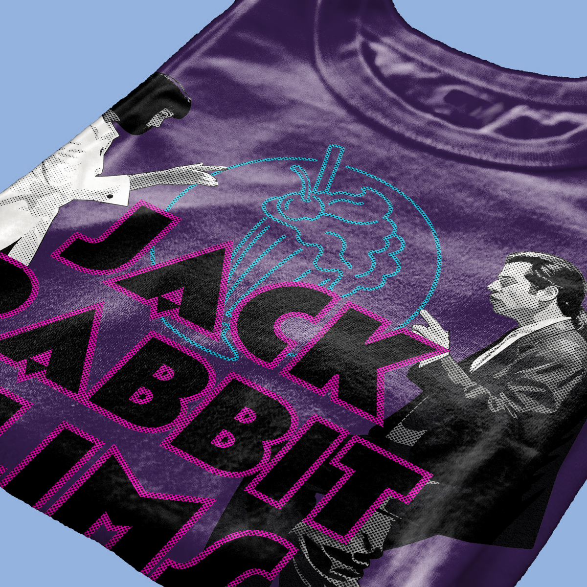 T-SHIRT Pulp Fiction Dance Milkshake twist PUR M [IMGKEY:PUR:M:4]