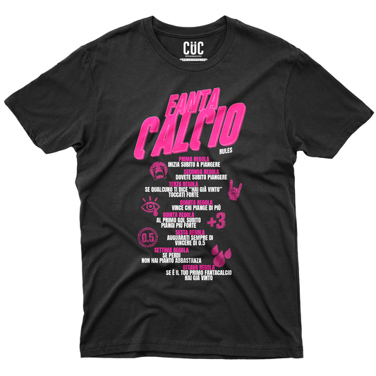 T-SHIRT FANTACALCIO LIKE FIGHT CLUB regole del fanta Nera M [IMGKEY:BLA:M:1]