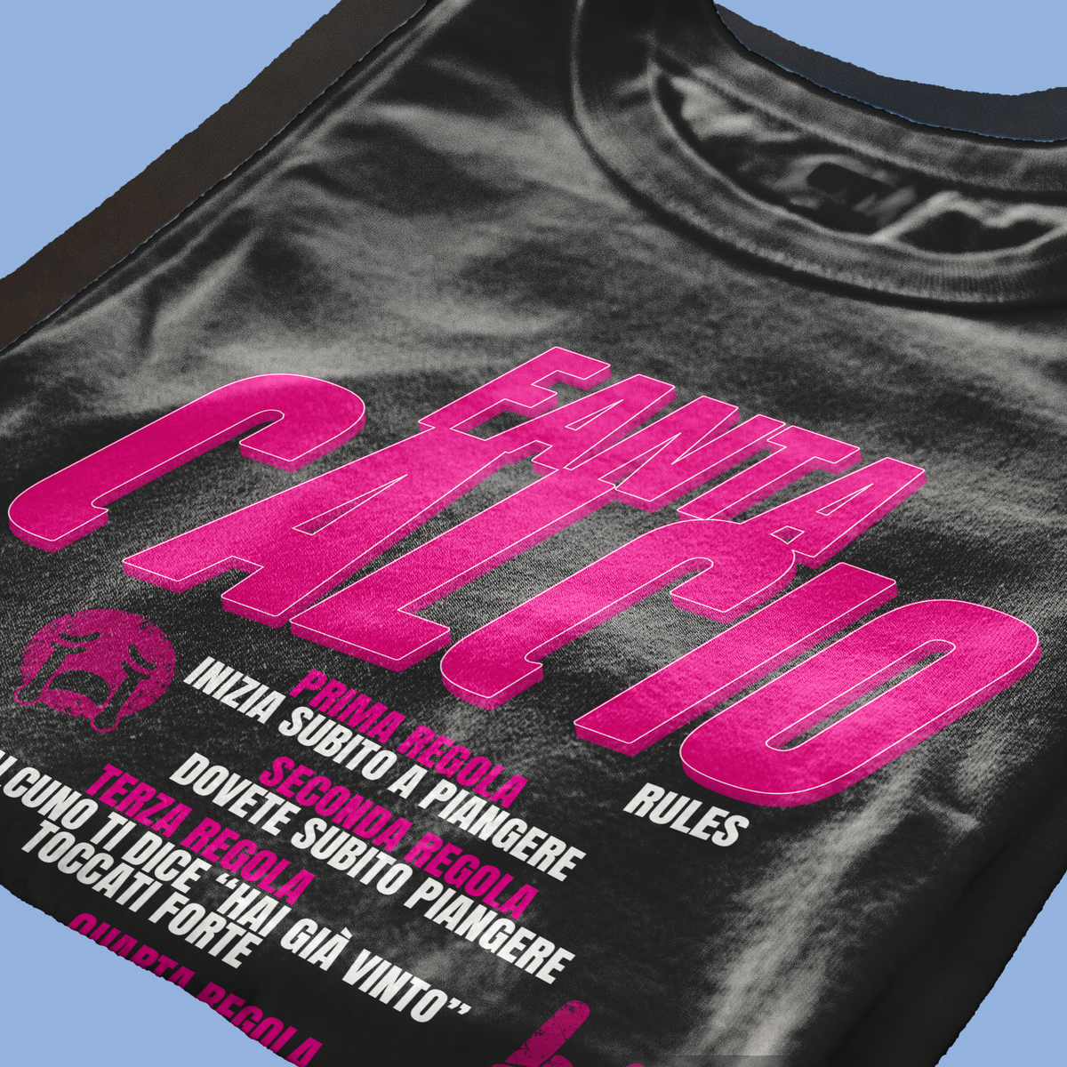 T-SHIRT FANTACALCIO LIKE FIGHT CLUB regole del fanta Nera M [IMGKEY:BLA:M:3]