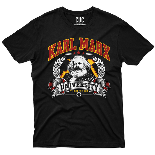 T-SHIRT CUC Karl Marx University Anti Capitalismo Nera M [IMGKEY:BLA:M:1]