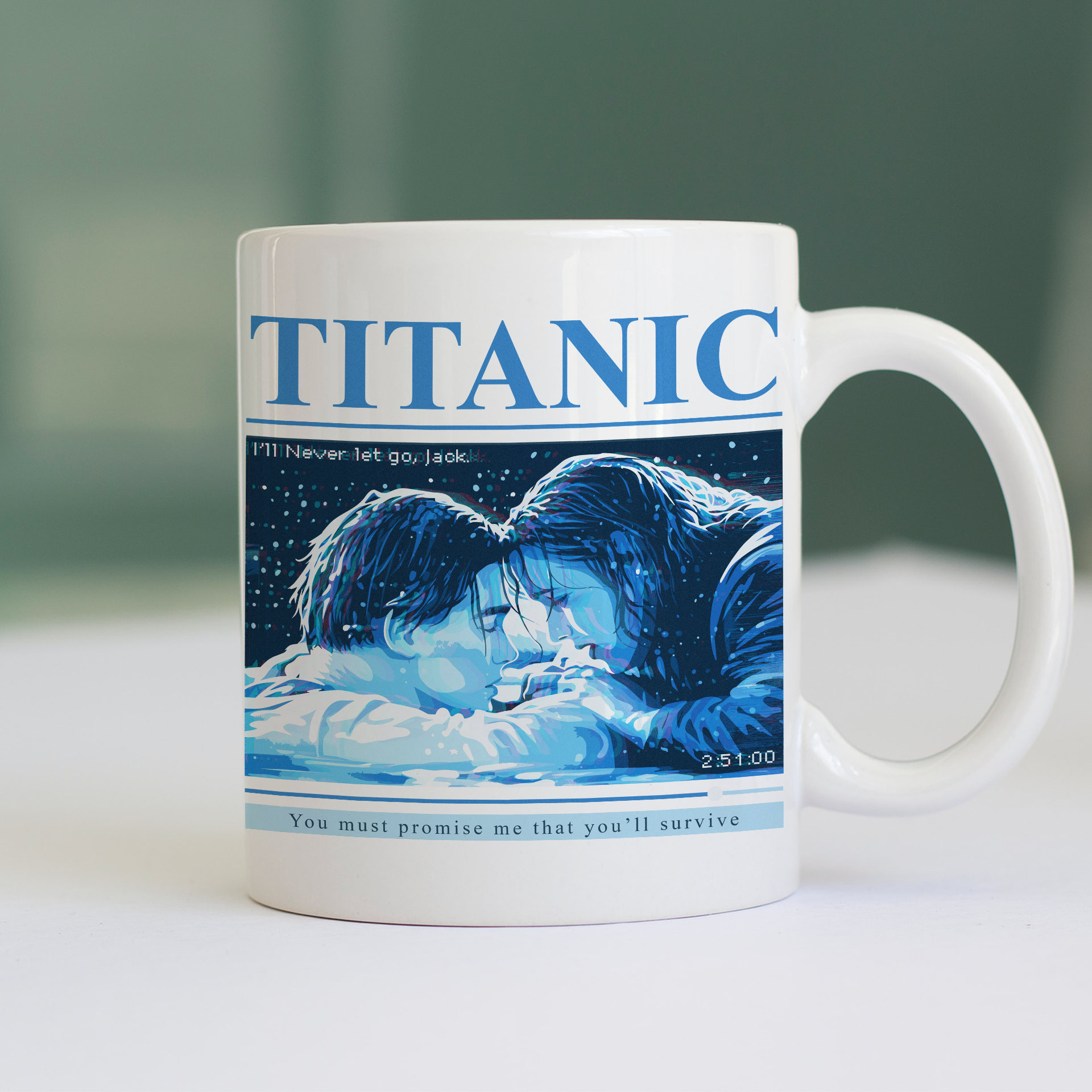 Tazza CUC Titanic Promise Rose Jack Film cult Bianca M [IMGKEY:WHI:M:2]