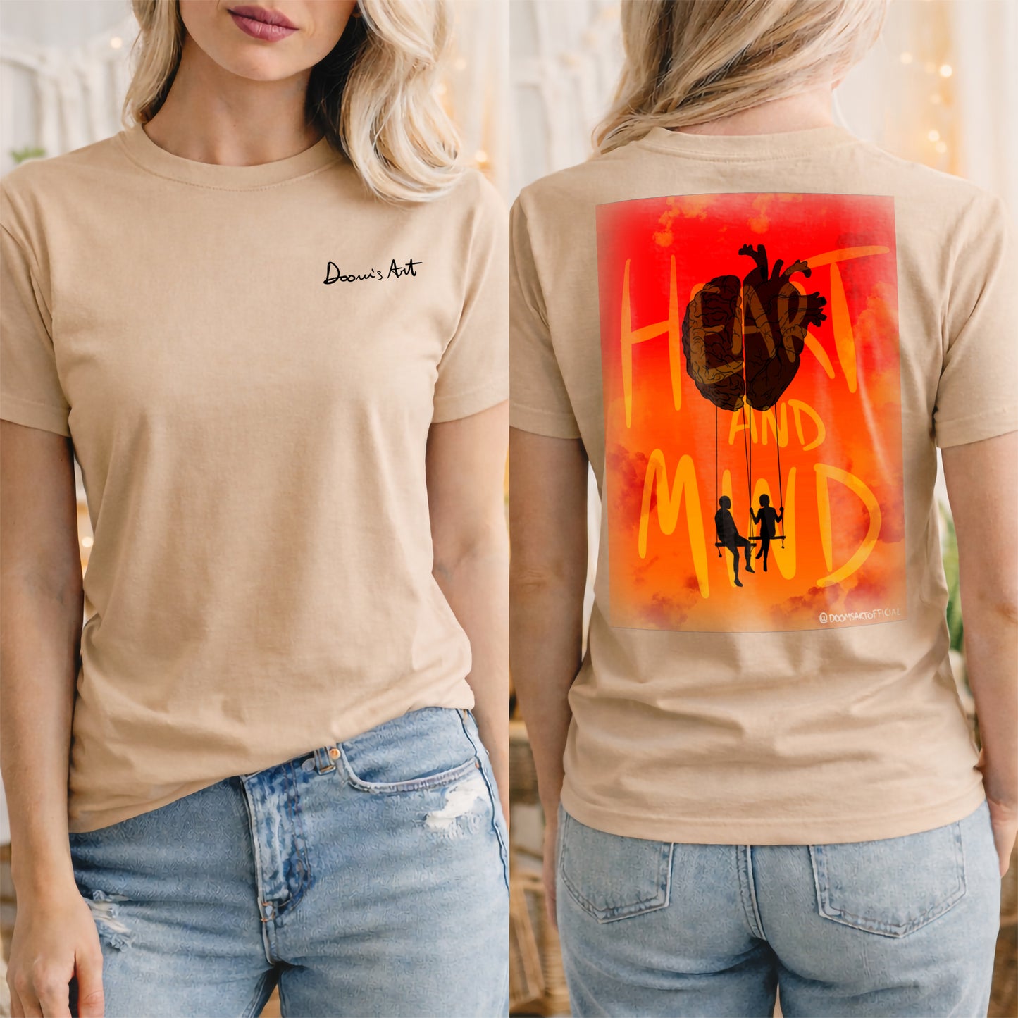 T-SHIRT HEART Sabbia #chooseurcolor