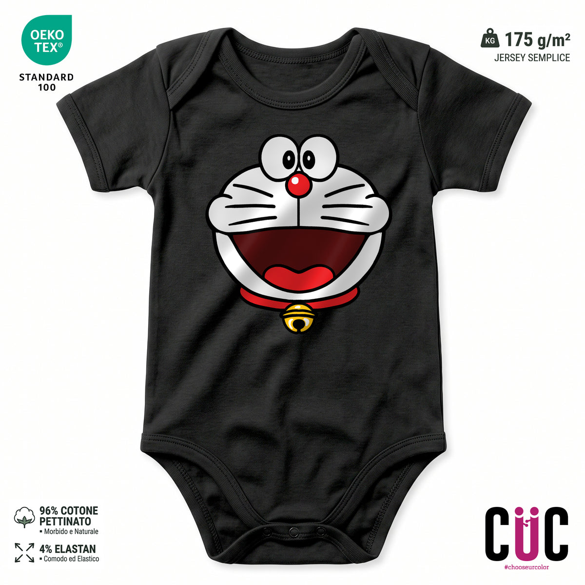 BODY BAMBINO DORAEMON ESSENTIAL Nera M [IMGKEY:BLA:M:1]