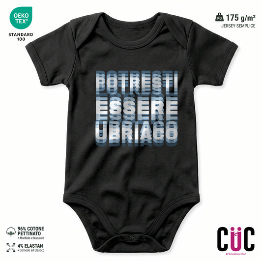 BODY BAMBINO POTRESTI ESSERE UBRIACO DRUNK FX Nera M [IMGKEY:BLA:M:1]