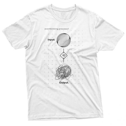 T-SHIRT CUC INPUT OUTPUT MINIMAL - Divertente - Overthinking  #chooseurcolor