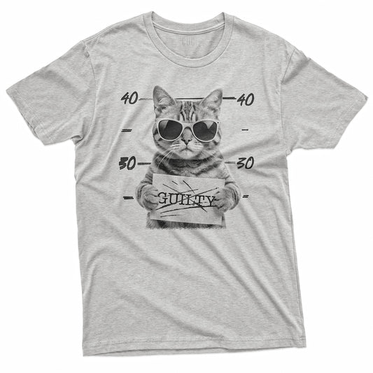 T-SHIRT CUC RICERGATTO - Divertente - Cat mugshot - gatto  #chooseurcolor