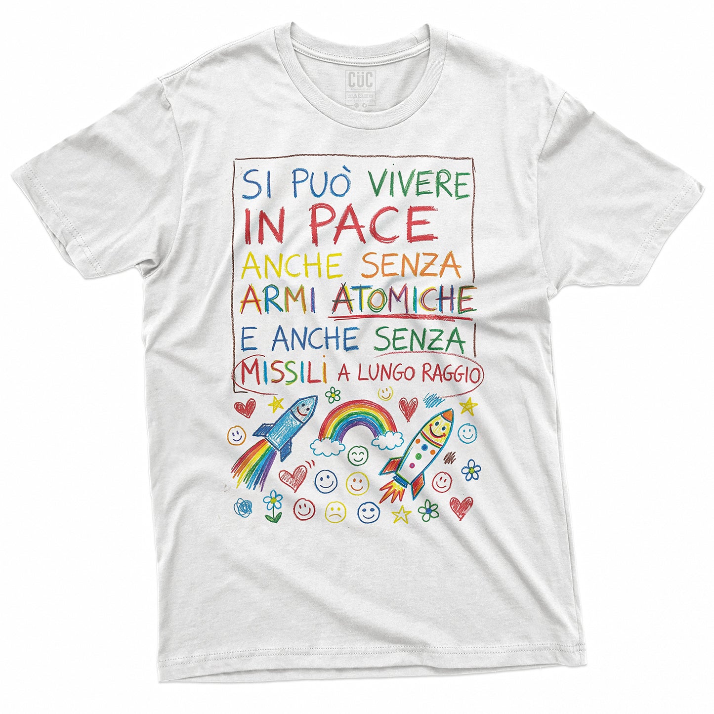T-SHIRT CUC SI PUO VIVERE SENZA BOMBE - Ministri naïf - Divertente  #chooseurcolor
