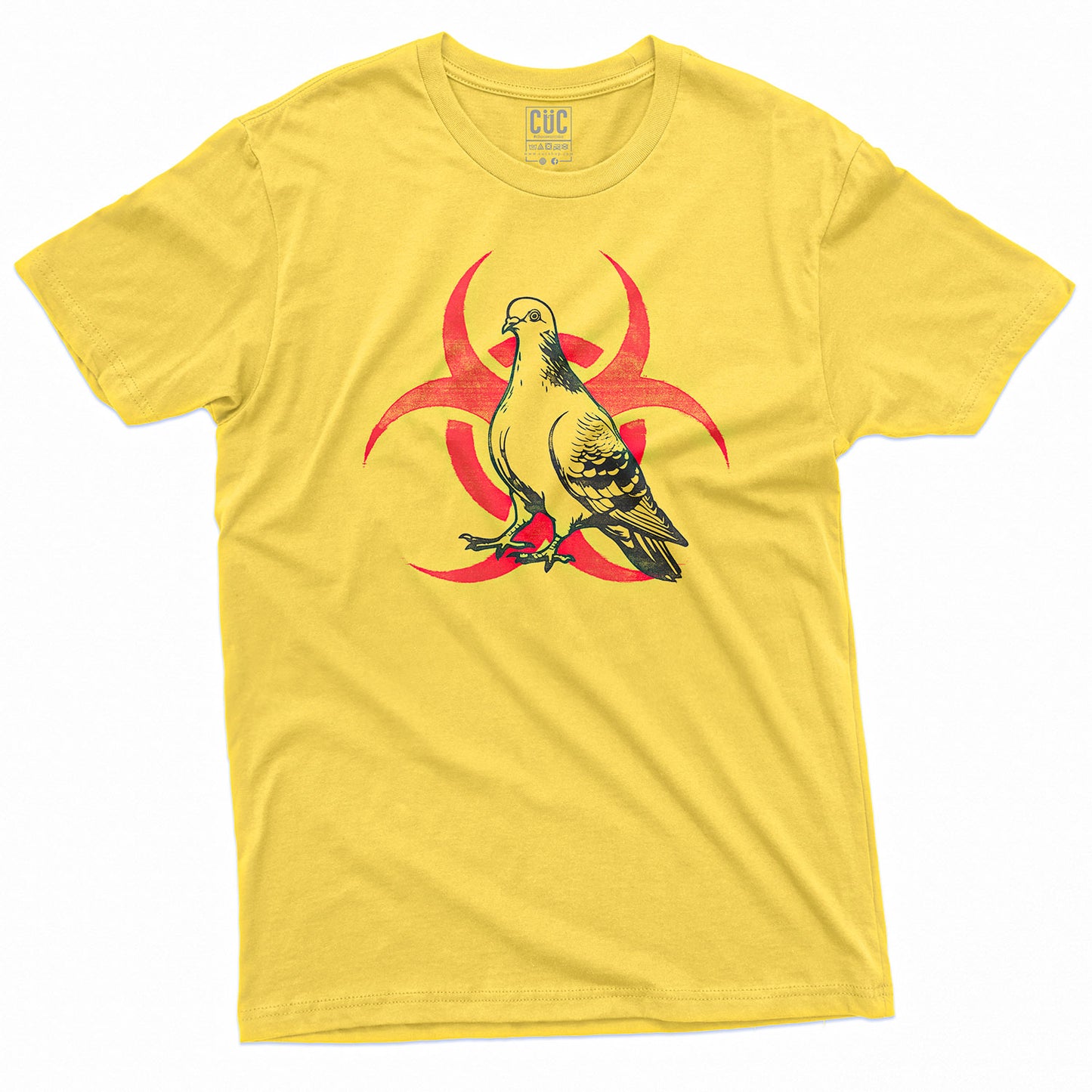 T-SHIRT CUC RISCHIO BIOLOGICO - Divertente -  Piccioni di Strada  #chooseurcolor