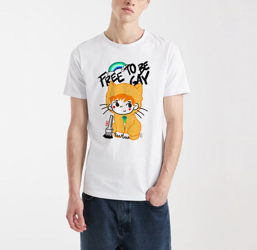 T-SHIRT GATTO Sardegna Pride 2026 Bianca [IMGKEY:WHI::1]
