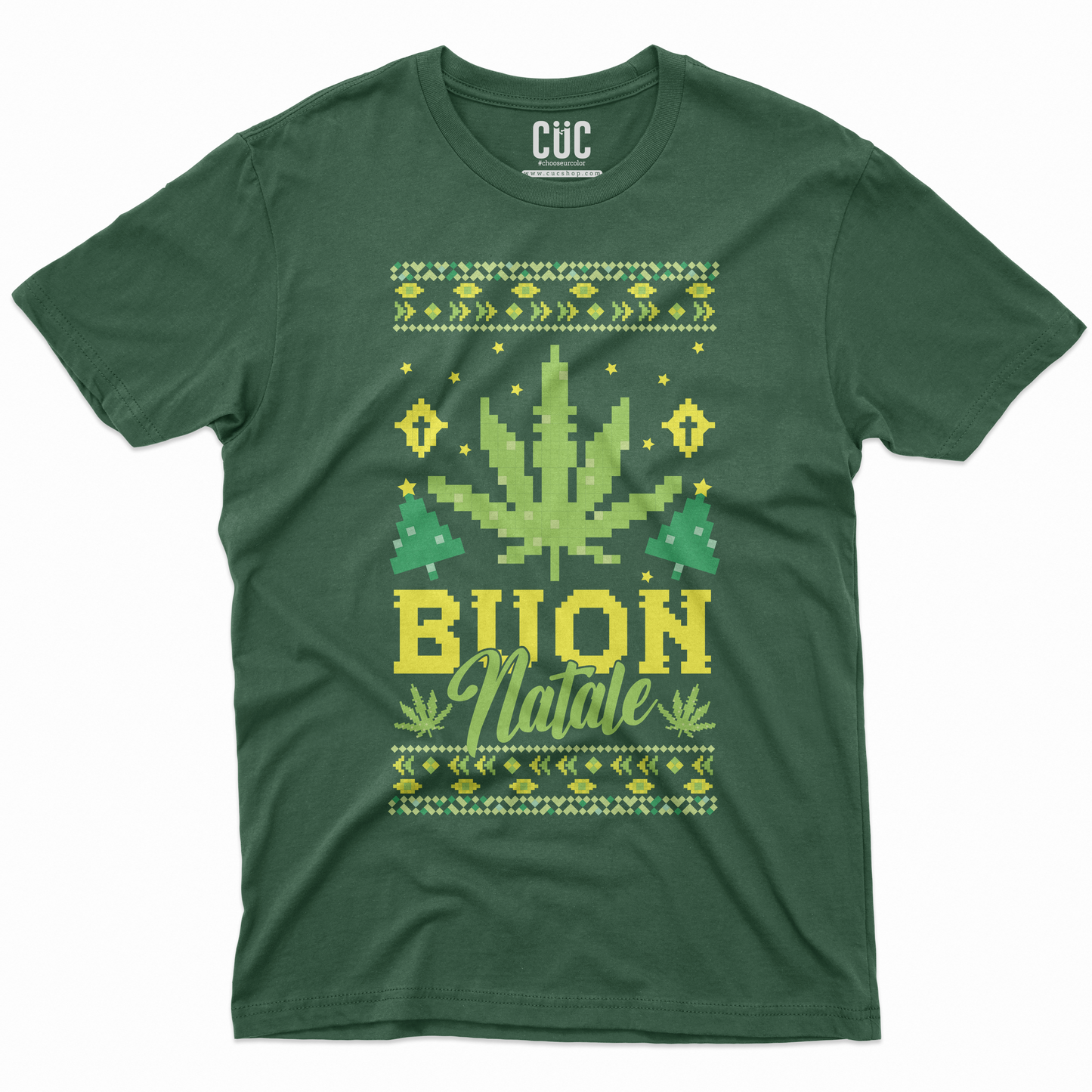 CUC T-Shirt Xmas Maglione - NATALE GREEN - Regalo di Natale #chooseurcolor